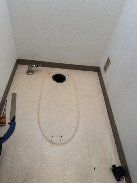 既存トイレ取り外し後
